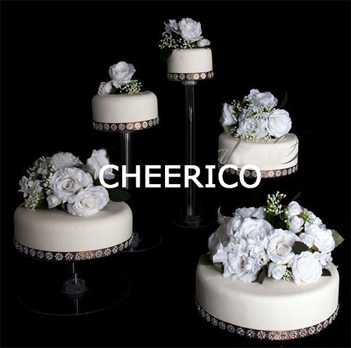 5 Tier Cascading Wedding Acrylic Cake Stands